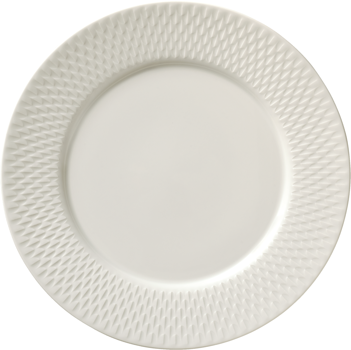 Plate flat round with rim embossed 17cm