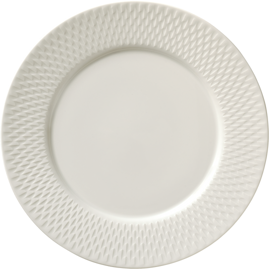 Plate flat round with rim embossed 22cm