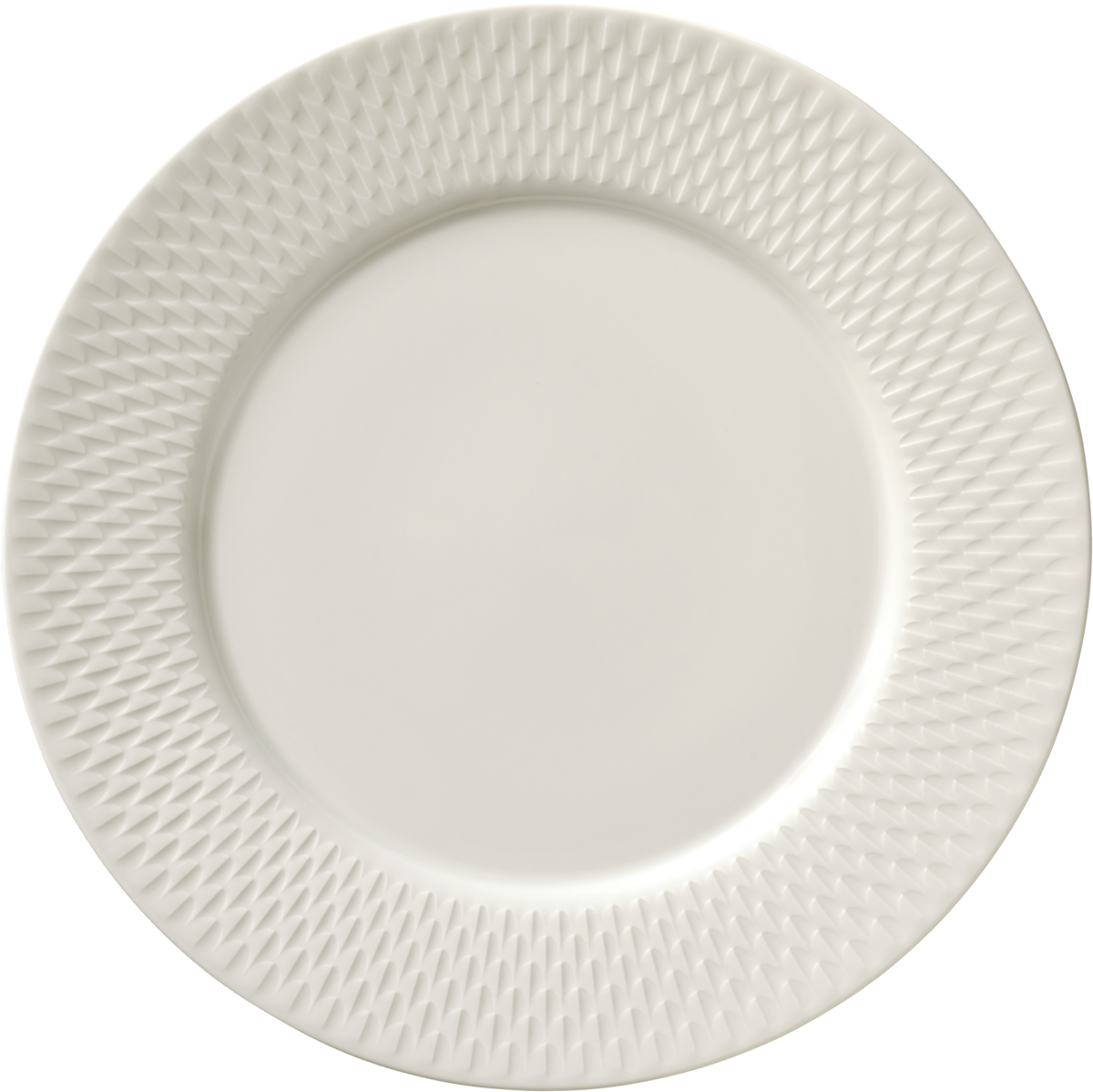 Plate flat round with rim embossed 32cm