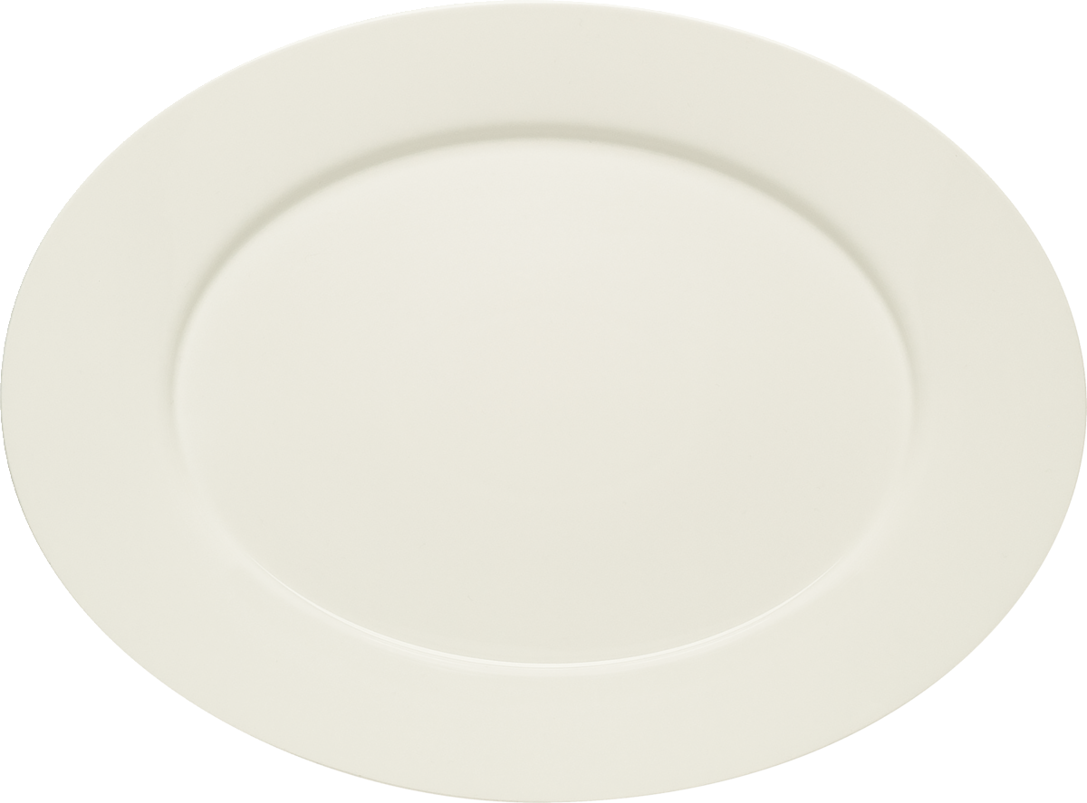 Platter oval with rim 33x24cm