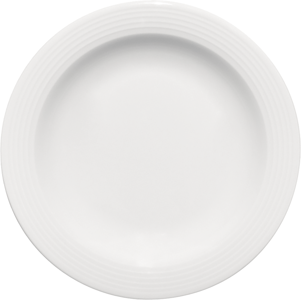 Plate half-deep round with rim embossed 20cm