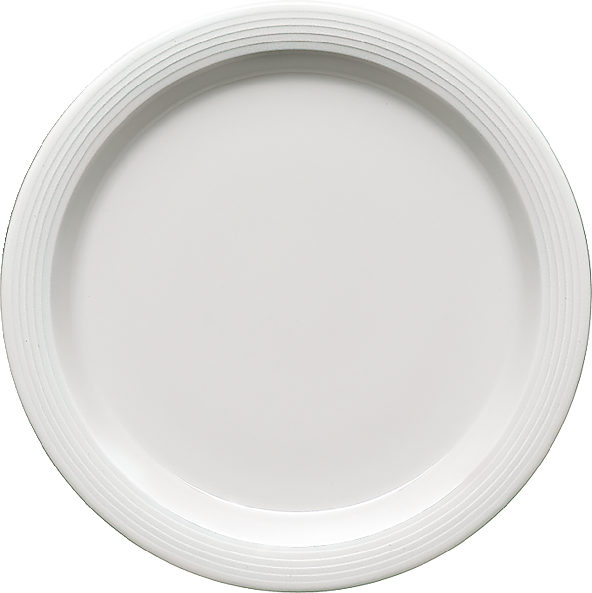 Plate half-deep round with rim embossed 24cm