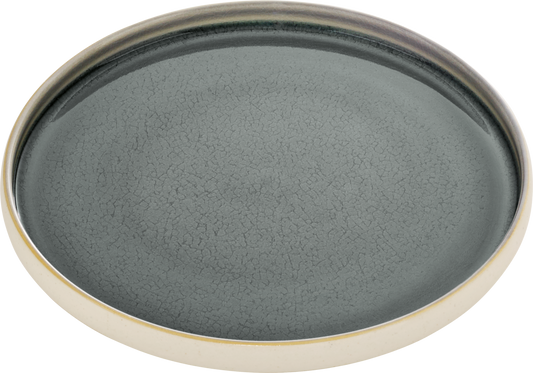 Plate flat round grey 21cm