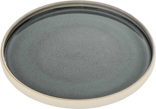 Plate flat round gray 27cm