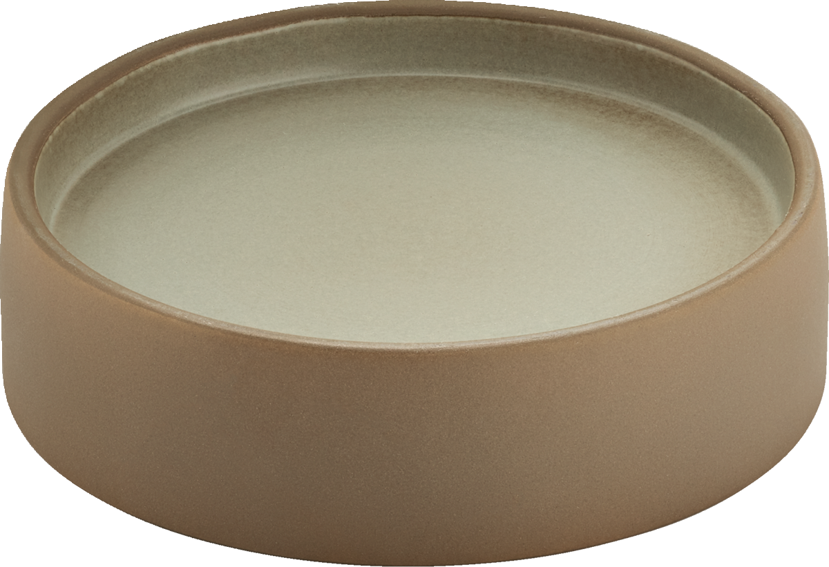 Plate flat/deep round beige/grey 16cm