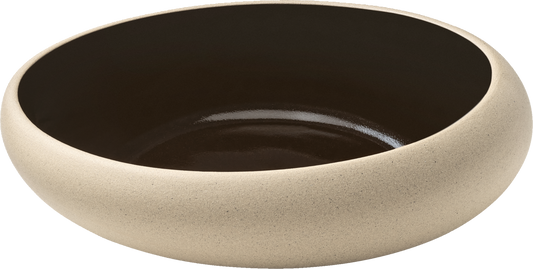 Plate half-deep round coupe black 17cm
