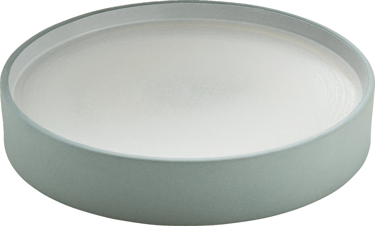 Plate flat/deep round grey/white 24cm