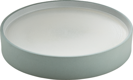 Plate flat/deep round grey/white 24cm