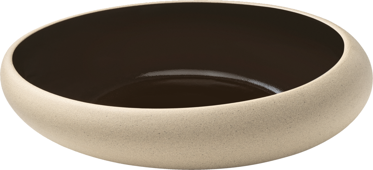 Plate half-deep round coupe black 26cm