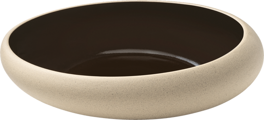 Plate half-deep round coupe black 26cm
