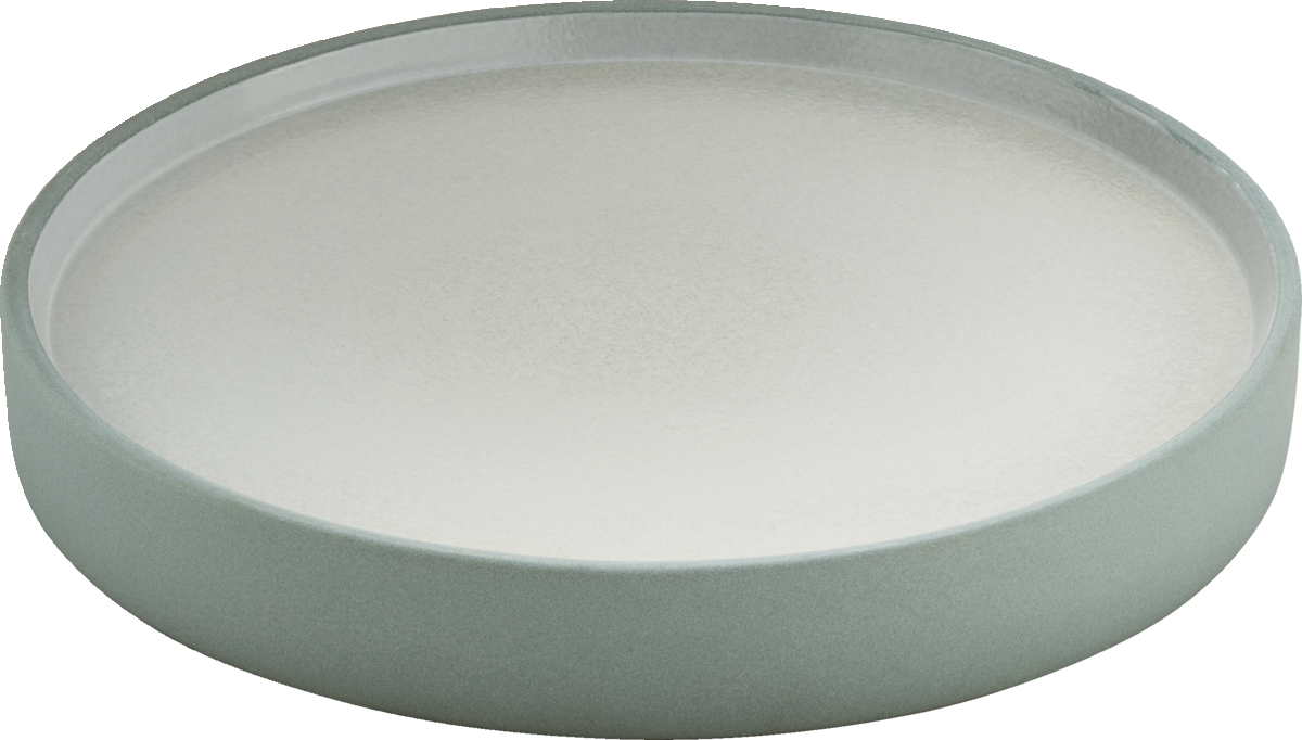 Plate flat/half-deep round grey/white 21cm