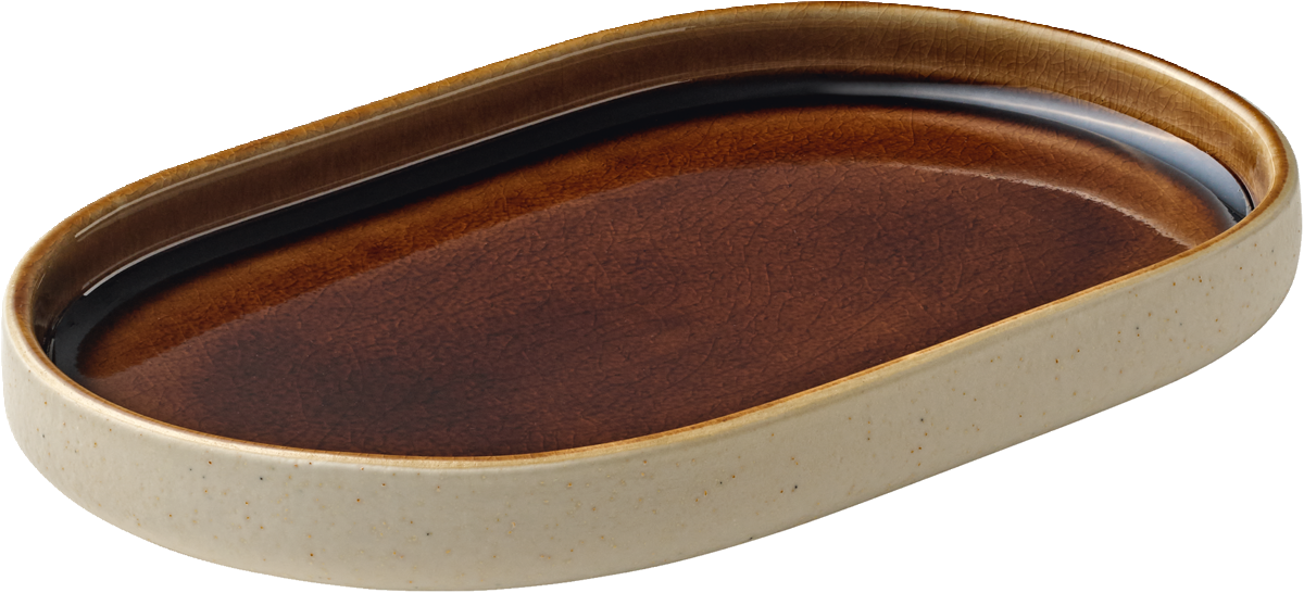 Platter oval brown 18cm