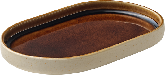 Platter oval brown 18cm