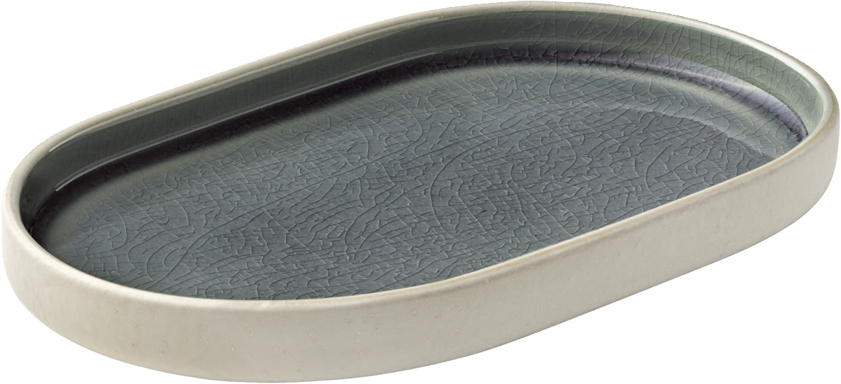 Platter oval grey 18cm