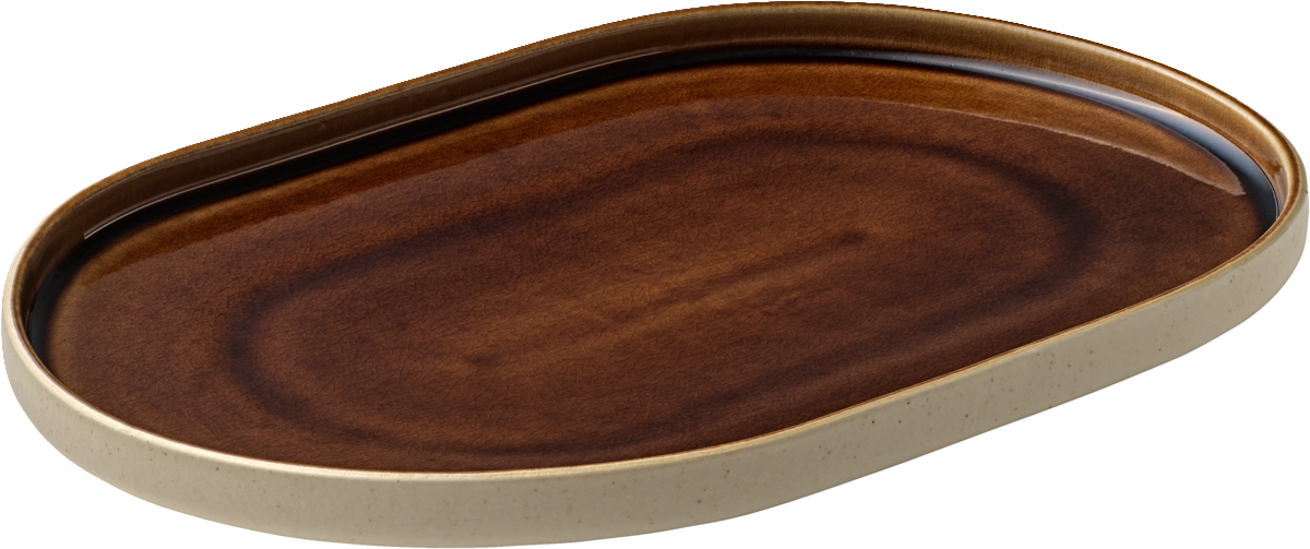 Platter oval brown 30cm
