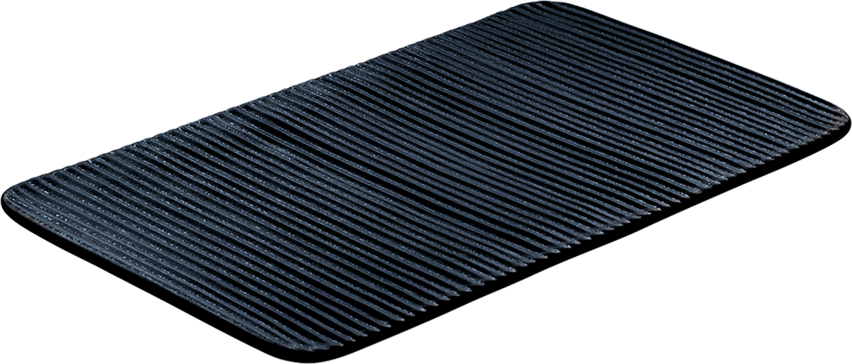 Platter rectangular embossed black 30x18cm