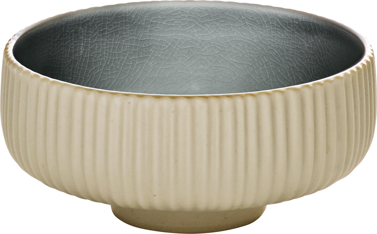 Bowl round embossed gray 12cm/0.33l