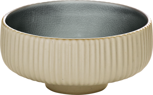 Bowl round embossed gray 12cm/0.33l