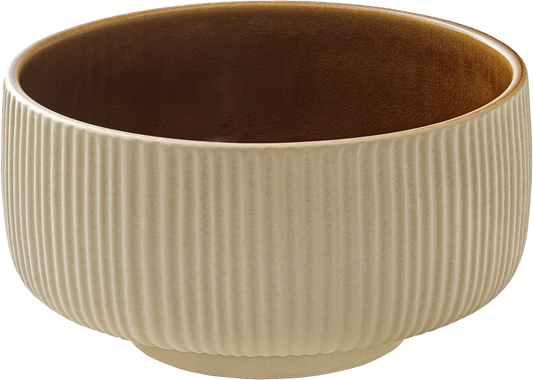 Dish round embossed brown 15cm/0.88l
