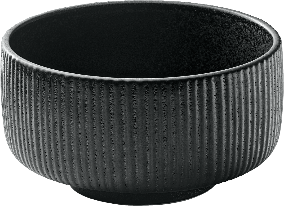 Dish round embossed black 15cm/0.88l