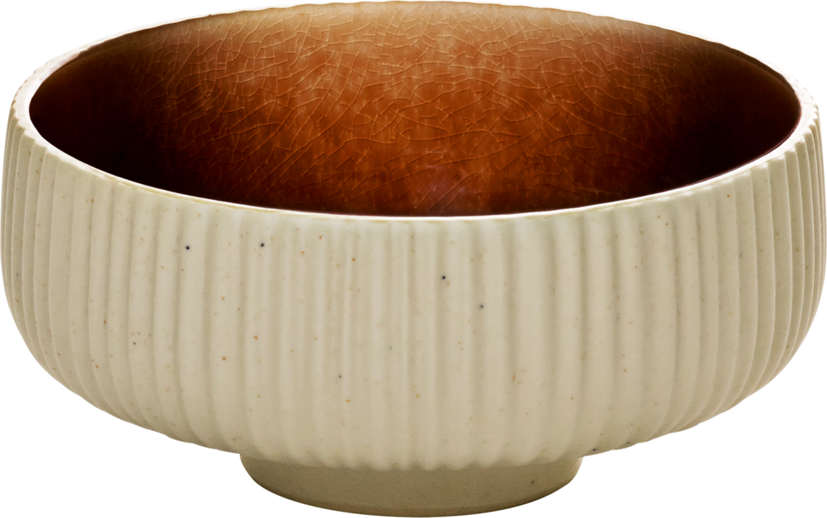Dish round embossed brown 16cm/0.71l