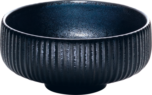 Dish round embossed black 16cm/0.71l