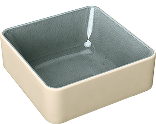 Small bowl square stackable grey 9x9cm/0.19l