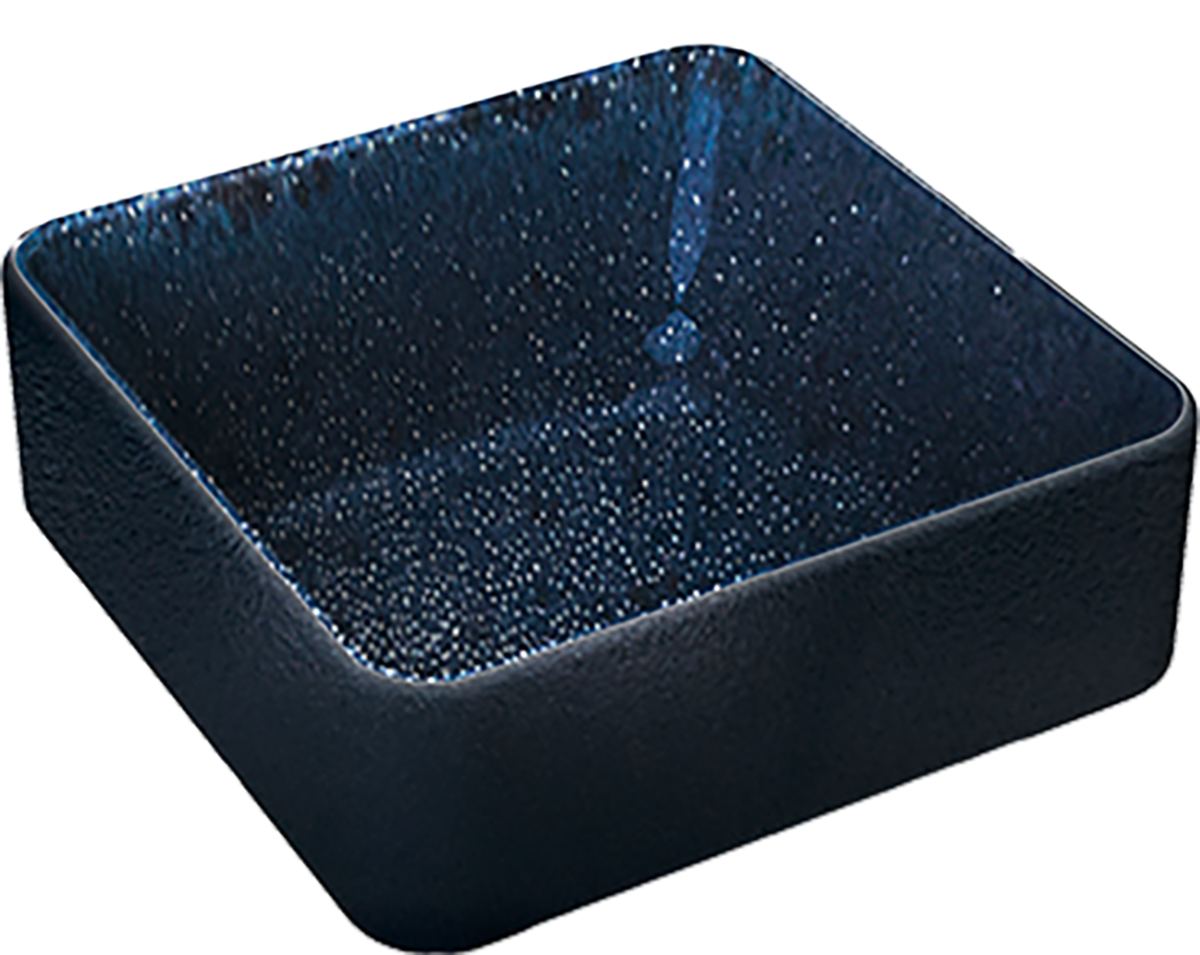 Small bowl square stackable black 9x9cm/0.19l