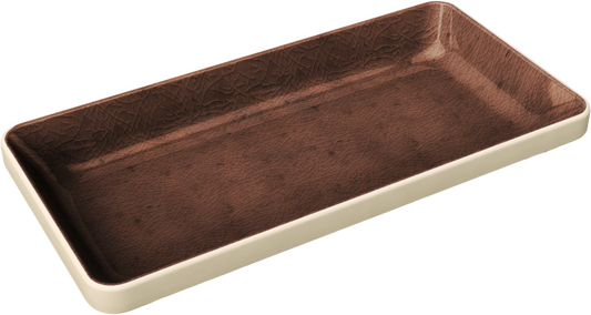 Bowl rectangular stackable brown 18x9cm/0.18l