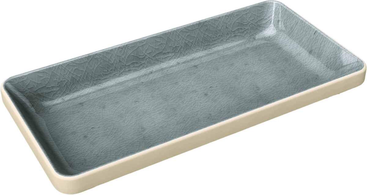 Bowl rectangular stackable gray 18x9cm/0.18l