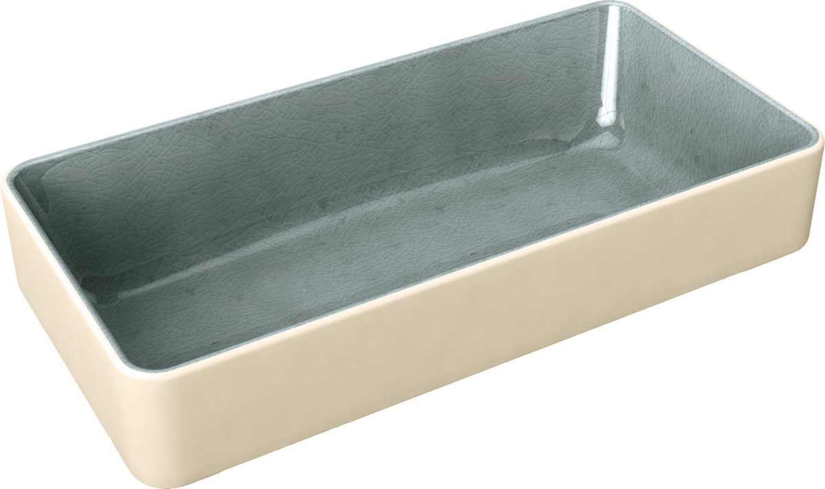 Bowl rectangular stackable gray 18x9cm/0.42l