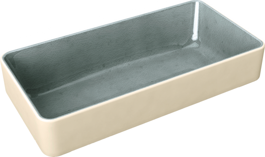 Bowl rectangular stackable gray 18x9cm/0.42l