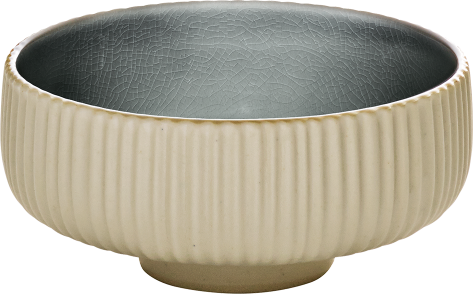 Small bowl round embossed gray 8cm/0.12l