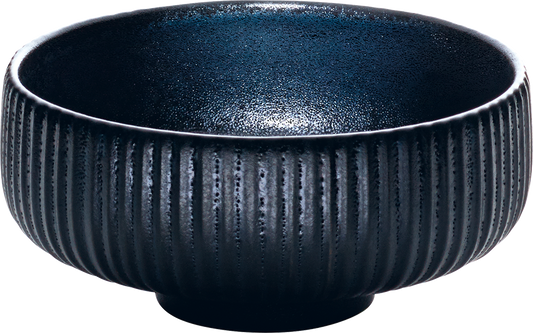 Small bowl round embossed black 8cm/0.12l