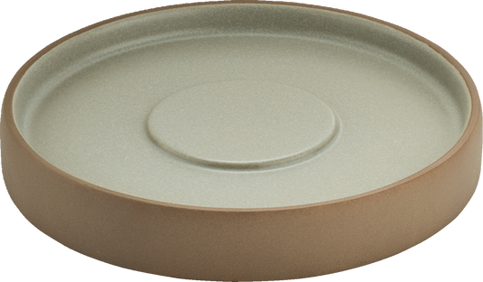 Plate/Saucer round beige/grey 14cm