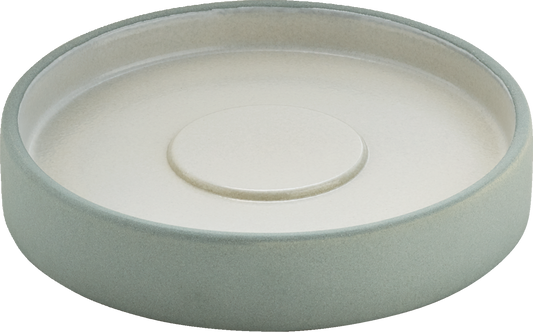 Plate/Saucer round grey/white 14cm