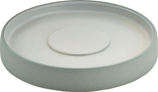 Plate/Saucer round grey/white 16cm