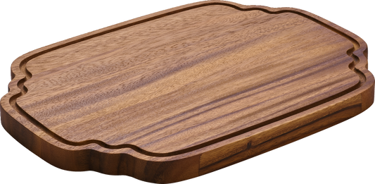 Serving board rectangular with grooves 33x24cm