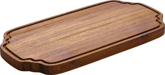 Serving board rectangular with grooves 36x18cm