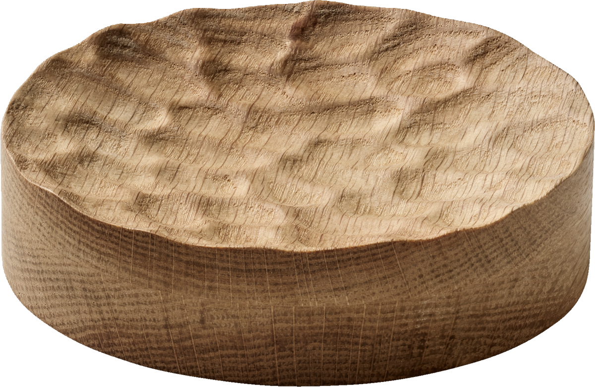 Plateau round oak 14cm