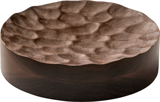 Plateau round walnut 14cm