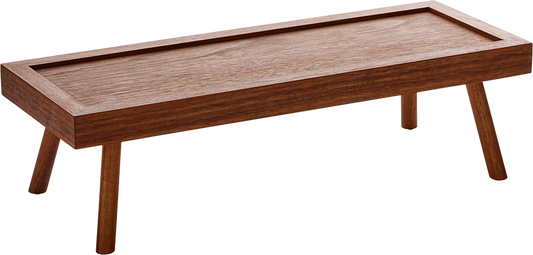 Presenter rectangular walnut 8cm height, 36x13cm