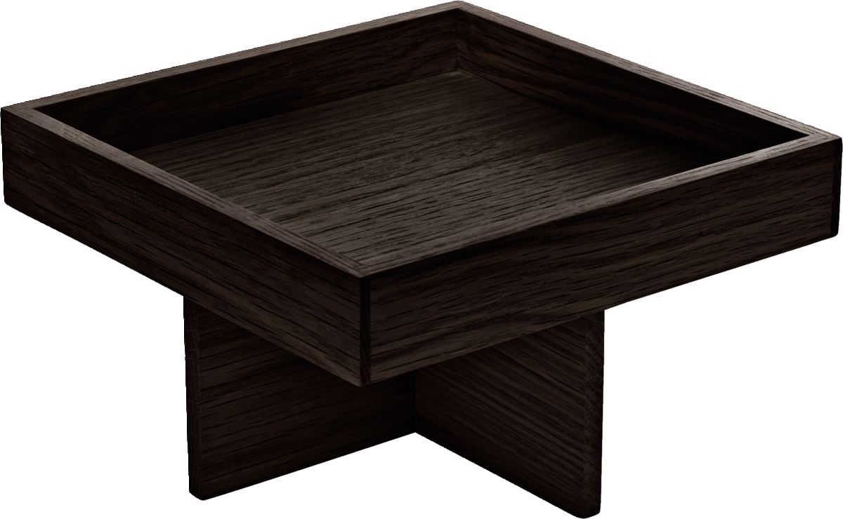 Menage square on stand wenge 8cm height, 18x18cm