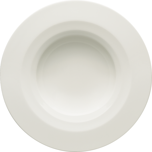Plate deep round with rim 25cm