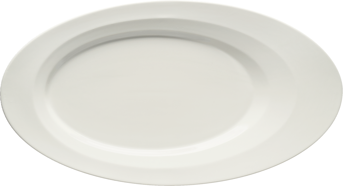 Platter oval with rim 18x10cm
