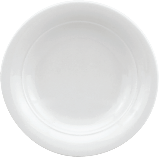 Plate deep round with rim 16cm