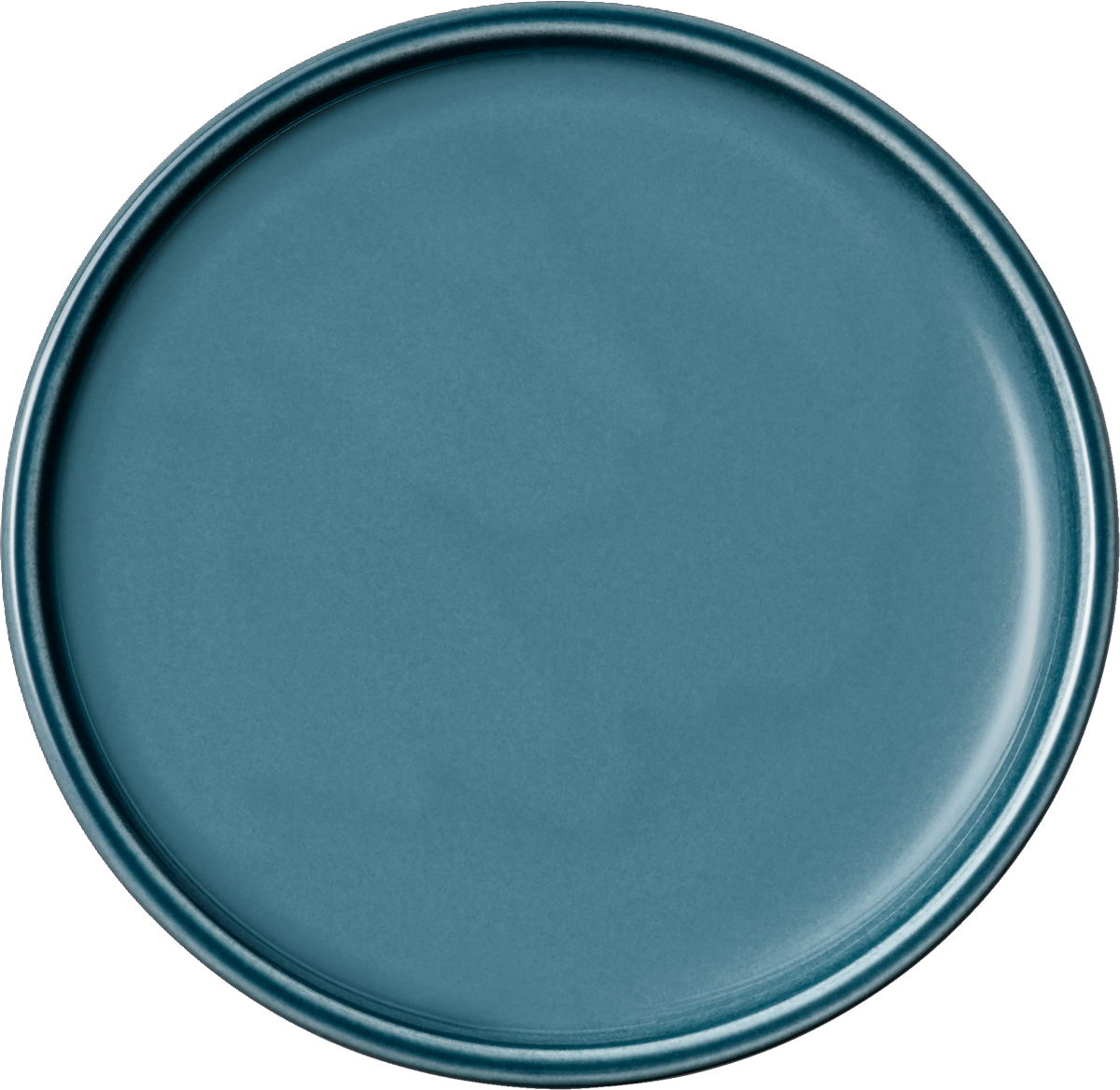 Plate flat round coupe PETROL BLUE 17cm