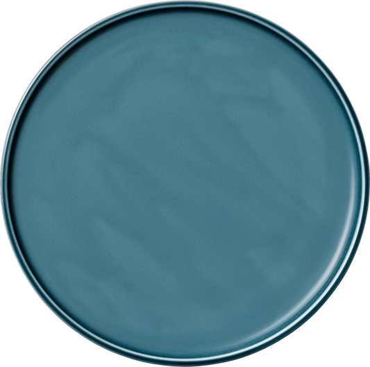 Plate flat round coupe PETROL BLUE 28cm