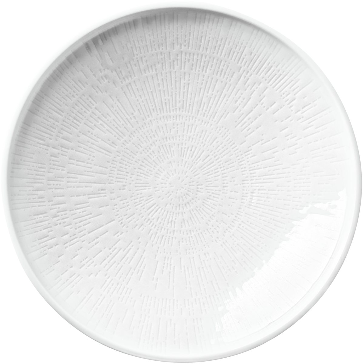 Plate deep round coupe structure 26cm