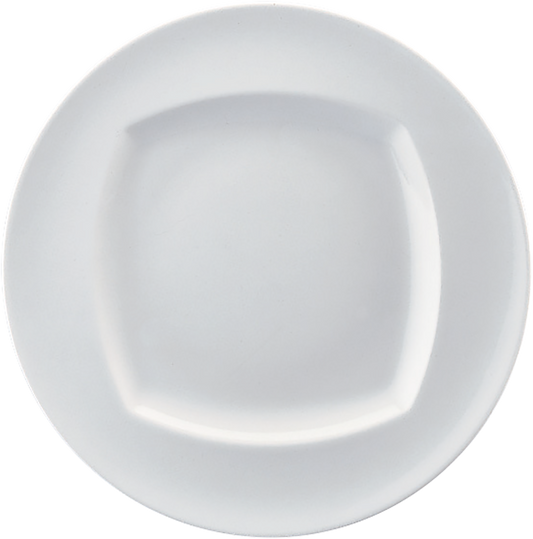 Plate flat round with rim 17cm